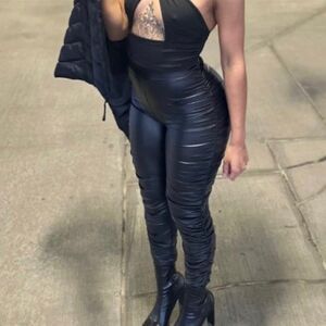 Windsor sz:s Faux Leather High Waisted Black Pants